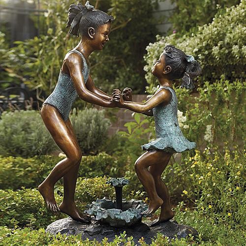 Dancing Sisters Castbronze Sculpture Frontgate Traditional