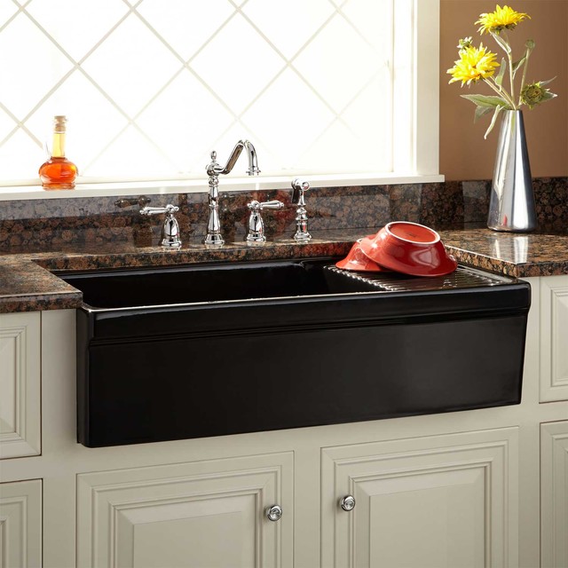 36 Aulani Italian Fireclay Farmhouse Sink With Drainboard