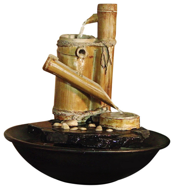 Alpine Eternity Bamboo Slide Tabletop Fountain [Kitchen