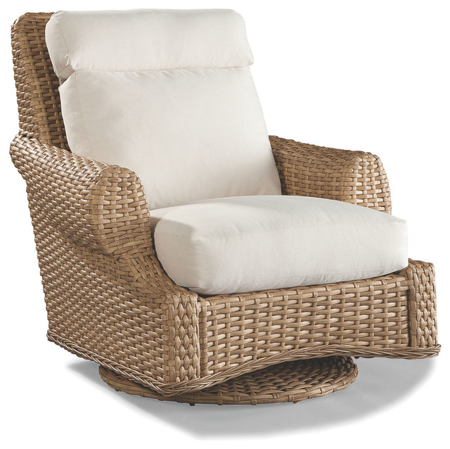 Mooring Swivel Glider Chair Tropical Outdoor Lounge Chairs