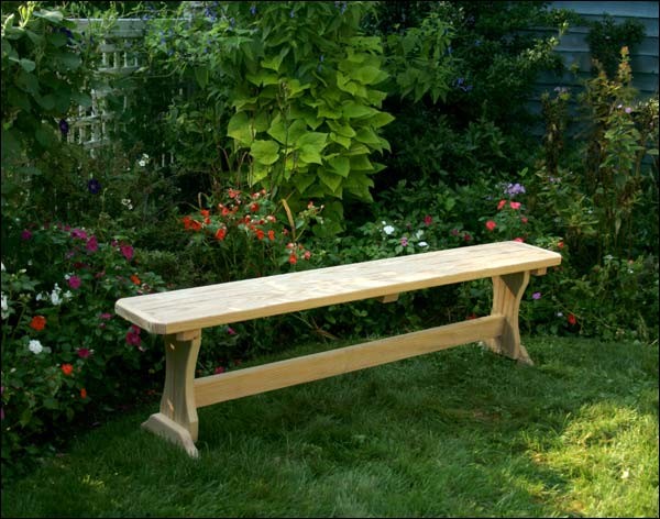 Modern Outdoor Trestle Tables : Outdoor Treated Benches