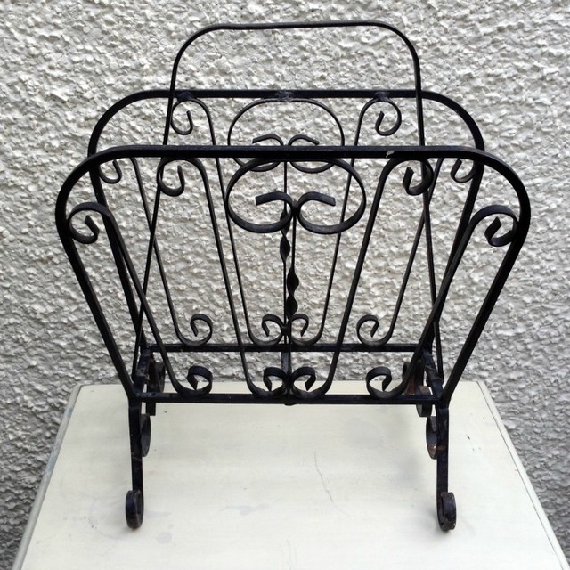 Rustic Wrought Iron Magazine Rack Rustic Magazine Racks south
