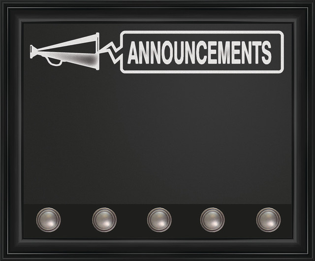 "Announcements" Chalkboard Eclectic Bulletin Boards And Chalkboards