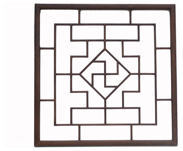 Vintage Chinese Wood Wall Display Decorative Panel Asian Decorative