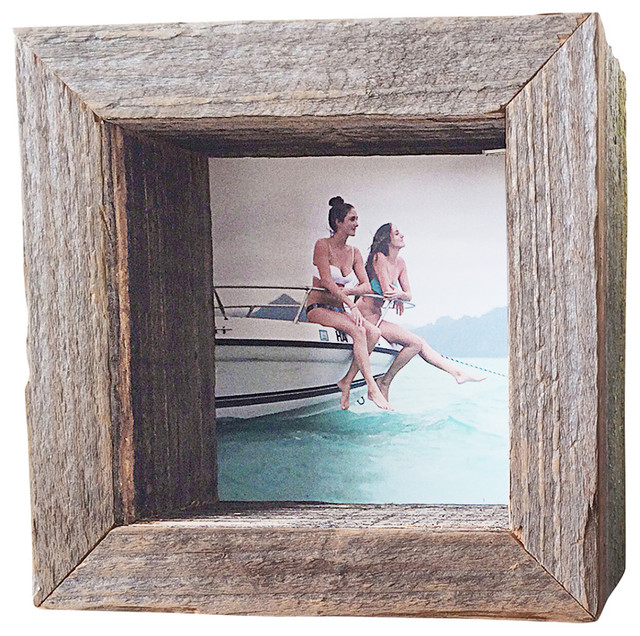 Reclaimed Wood Shadowbox 4"x4" Rustic Picture Frames by Alibi