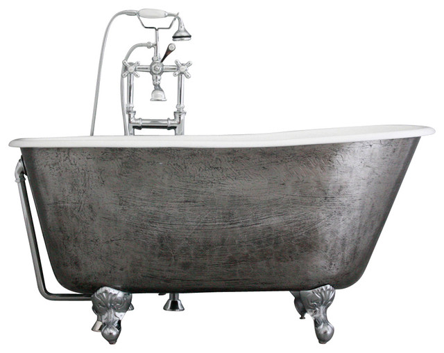 The Newstead 54" Cast Iron Swedish Slipper Tub Package from Penhaglion