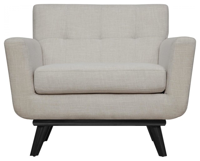 James Chair Beige Linen Midcentury Armchairs And Accent Chairs