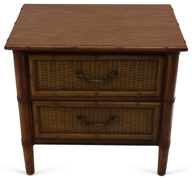 FauxBamboo Nightstand Contemporary Nightstands And Bedside Tables