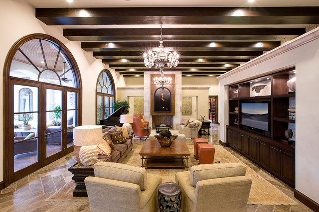 modern hacienda living room