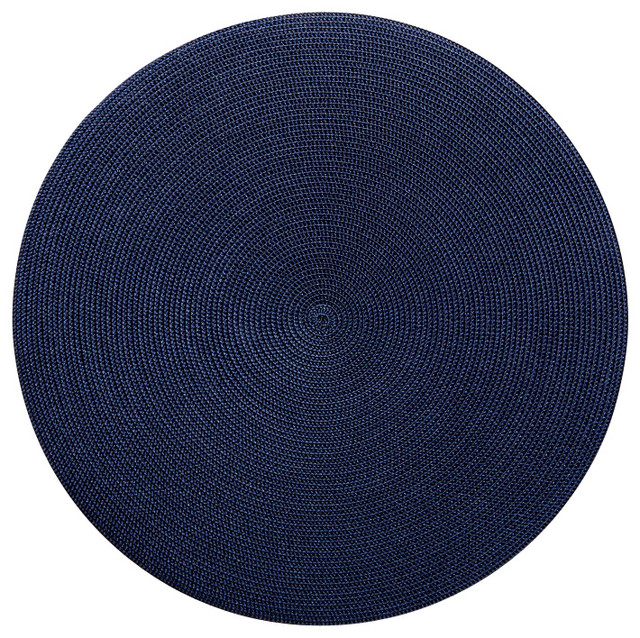 Deborah Rhodes Linen Braid Placemat S/4Navy Contemporary