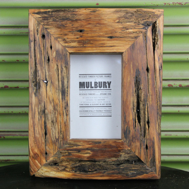 6" x 4" Chunky Oiled Recycled Timber Custom Picture Frame Industrial Picture Frames by