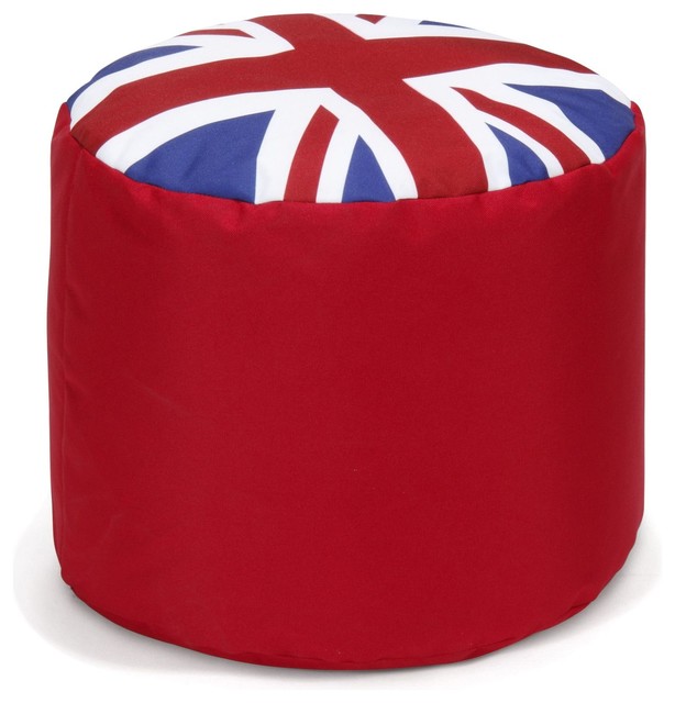 Pouf UK Pouf rond au motif de drapeau anglais 40cm Contemporain