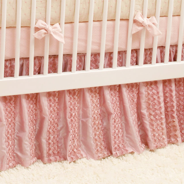 Dozen Roses Crib Skirt Traditional Baby Bedding