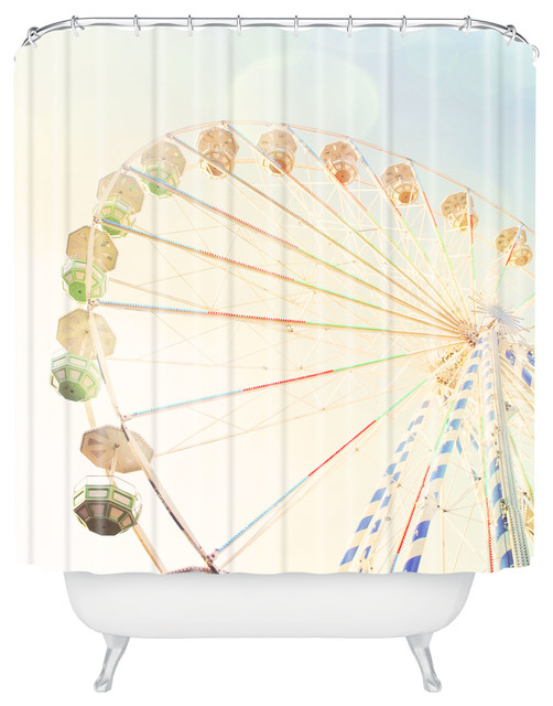 Happee Monkee Ferris Wheel Shower Curtain Contemporary Shower Curtains