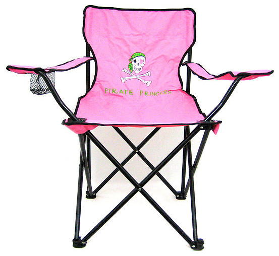 Pink Pirate Princess Folding Camp Chair Camping Traditional Outdoor