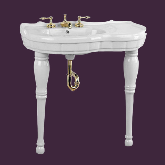 Console Sinks White China Southern Belle Sink 2 Spindle Legs 8