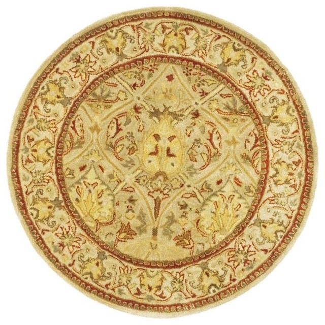 Hand Tufted Small Round Rug Traditional Area Rugs by ShopLadder