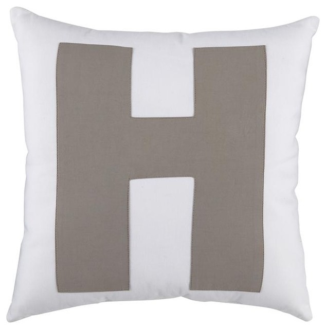 ABC Throw Pillows, Letter H Modern Decorative Pillows by The Land of Nod