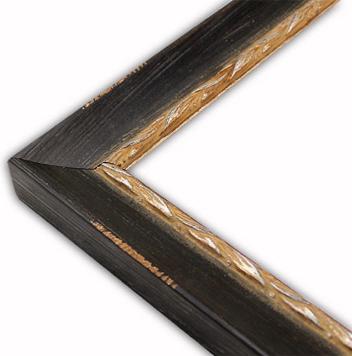 Dark Brown Distressed with Ornate Lip Picture FrameSolid Wood10x10