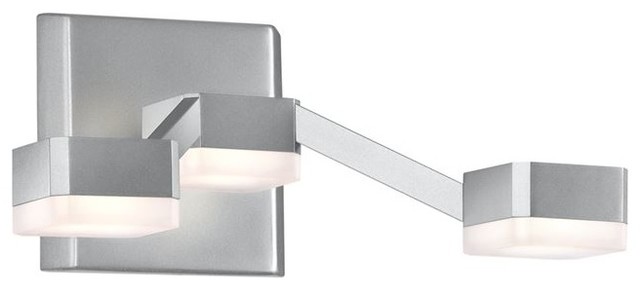 Sonneman Lighting 2320.16W Lattice 3-Light LED Sconce In Bright Satin Aluminum - Contemporary ...