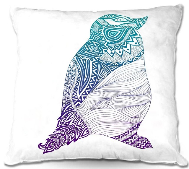 DiaNoche Throw Pillows Pom Graphic Design - Duotone Penguin - Contemporary - Decorative Pillows ...