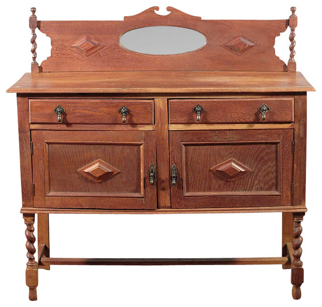 Antique Oak Jacobean Buffet Sideboard Server Traditional Buffets And Sideboards by MBW