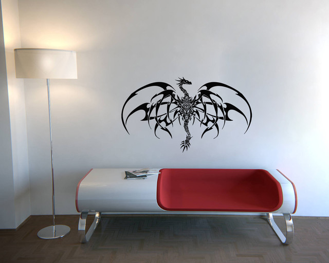 Wall Vinyl Sticker Decals Art Mural Stylish Tribal Tattoo Dragon wall-decals