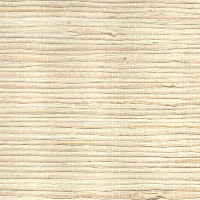 Polar White Grasscloth Wallpaper