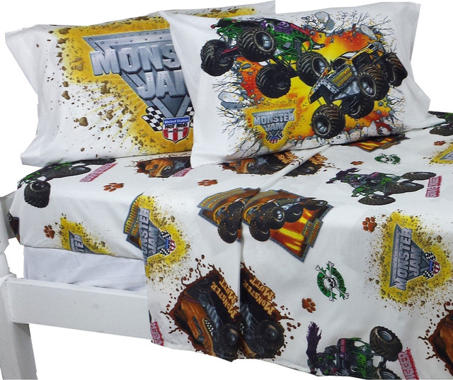 Monster Jam Full Sheet Set Monster Truck Destruction Bedding