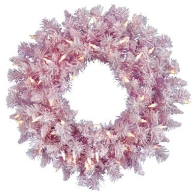 pre lit flocked wreath clear lights contemporary pre lit flocked wreath clear lights contemporary