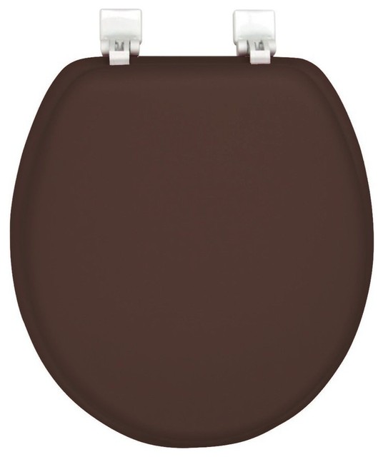 Cushion Soft Padded Toilet Seats, Standard Size Round, Brown