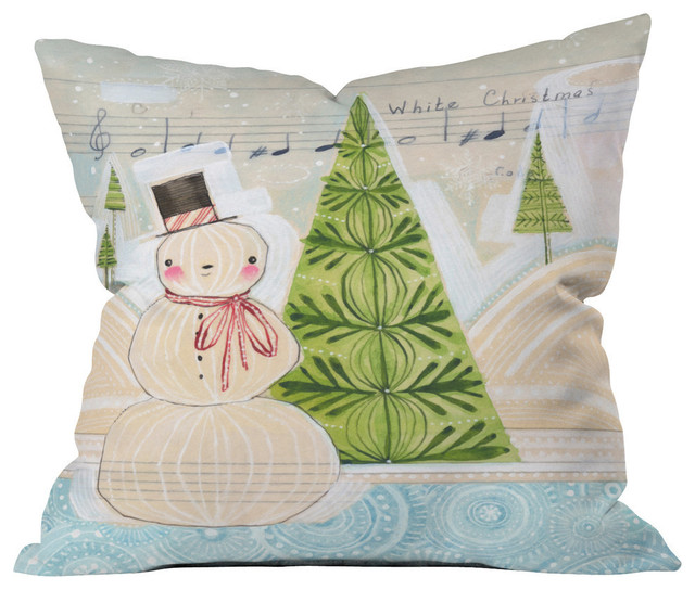 DENY Designs Cori Dantini White Christmas Throw Pillow, Large contemporary-decorative-pillows