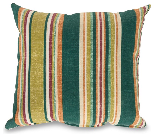 Baldwin Stripe Outdoor Pillow - Contemporary - Outdoor Cushions And Pillows - by dfohome