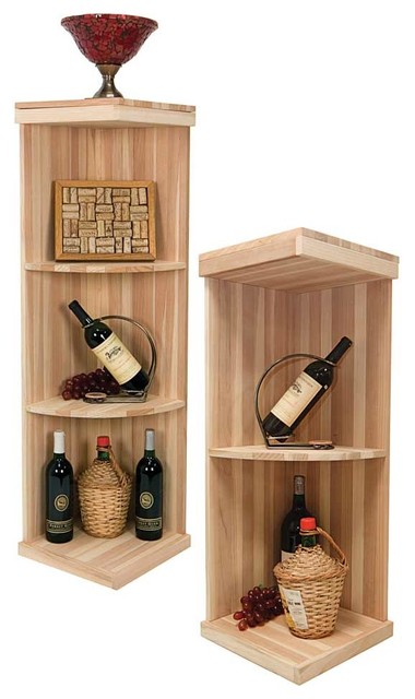 Quarter Round Shelf; Vintner: Rustic Pine, Unstained - 4 Foot ...