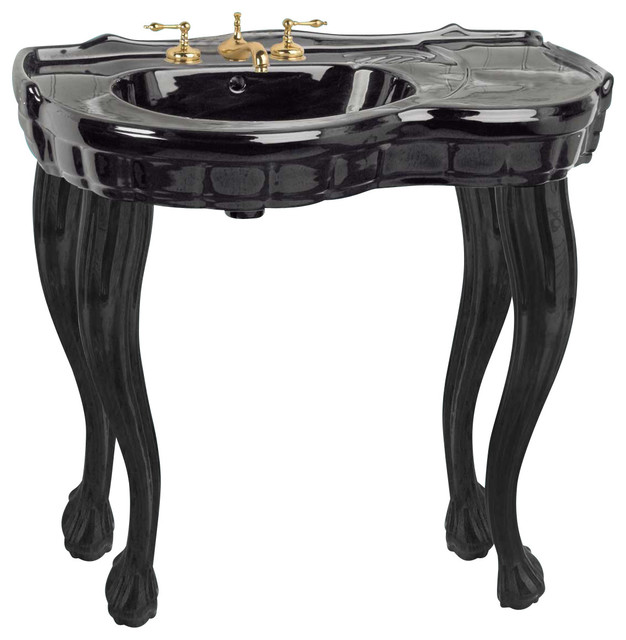 Console Sinks Black China Southern Belle 4Provincial Legs Wspread