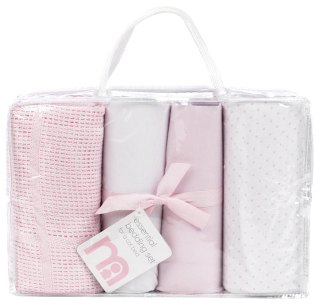 Mothercare Cot Bed Bale Plain White Pink Polka Dot mothercare cot bed bale plain white pink polka dot