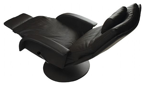 LAFER Nicole Swivel Leather Recliner - Contemporary - Recliner Chairs