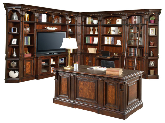 Corsica 12 Piece Library Bookcase Entertainment Center