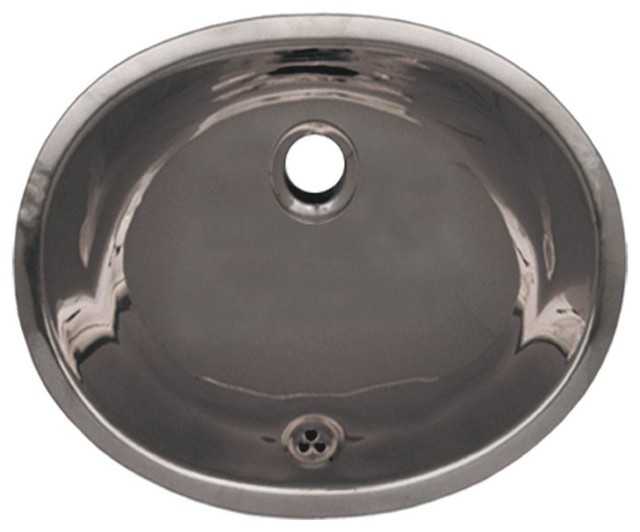 Whitehaus UnderMounted Bathroom Sink in Polished Stainless Steel