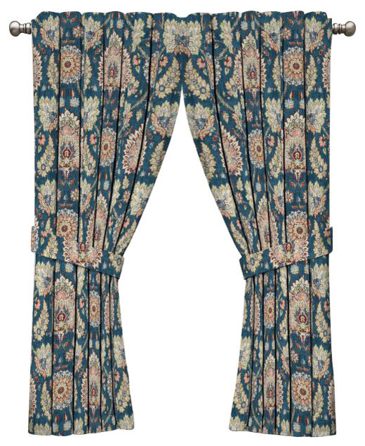 Waverly Clifton Hall Floral Window Curtain, Gem, 52x63 Curtains by