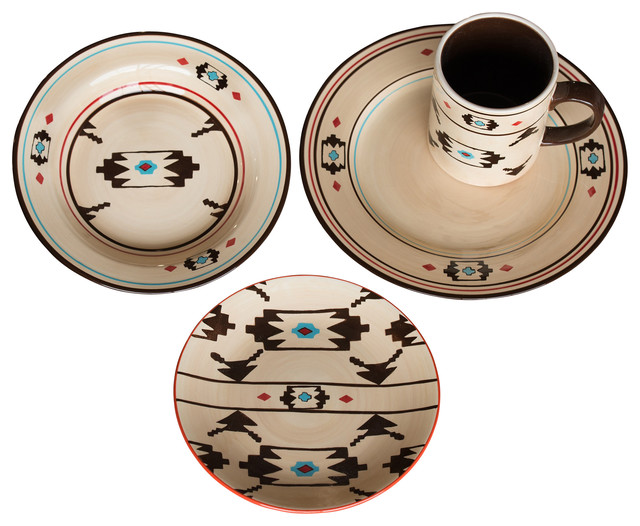 Artesia Native Dinnerware Set Southwestern Dinnerware Sets by Your Western Decor