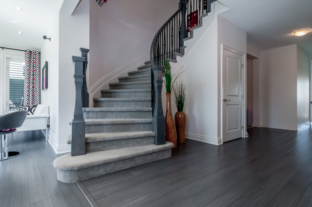 Eclectic Staircase Ottawa Winchester - Fernbank Crossing, Model Home eclectic-staircase