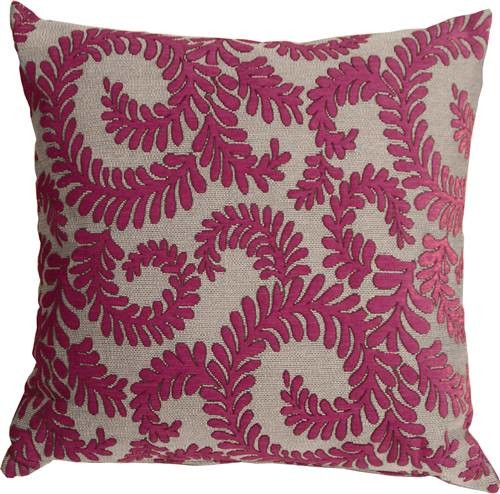 Pillow Decor - Brackendale Ferns Pink Throw Pillow - Contemporary - Scatter Cushions - by Pillow ...
