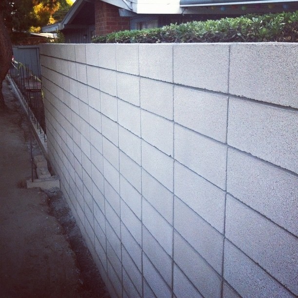 Stack bond precision block wall