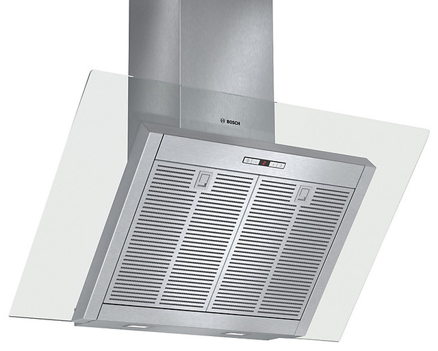 Bosch DWK098E51B Chimney Cooker Hood, Brushed Steel Contemporary