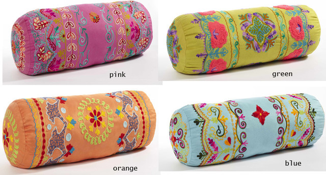 Embroidery Neck Roll Pillows