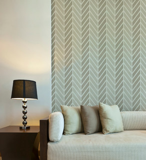 Large Get Ziggy With It Wall Stencil - Modern - Wall Stencils - san diego - by Royal Design ...