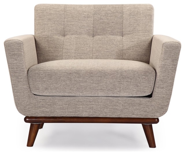 Kardiel Jackie MidCentury Modern Classic Chair, Portobello Vintage Twill Midcentury