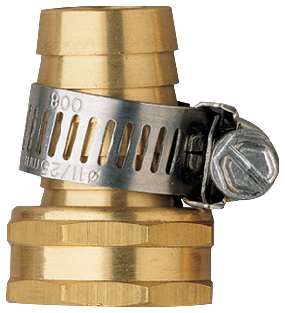 Orbit Female end Aluminum 1/2" Garden Hose Repair Mender w/ Clamp, Fix