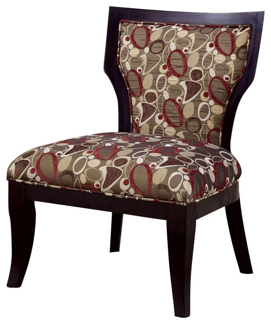 Coaster Accent Chair in Oblong Pattern Brown Cappuccino - Transitional